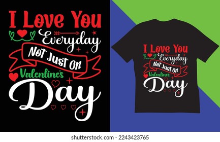 Happy Valentin's Day SVG Typography t-Shirt Design