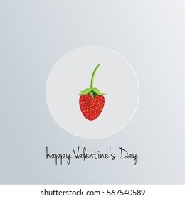 Happy Vallentine Day Strawberry Icon