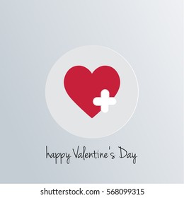 Happy Vallentines Day Heart Icon