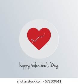 Happy Vallentines Day Heart Icon
