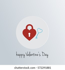 Happy Vallentines Day Lock Icon