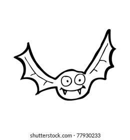 caricatura de murciélago vampiro feliz
