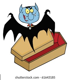 Happy Vampire Out Of The Coffin