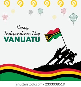 Happy VANUATU Independence Day, VANUATU independence day, Colourful Designs for posters, backgrounds, cards, banners, etc.