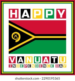 Feliz Día de la Independencia de Vanuatu Modelo de diseño de plantilla de vectores