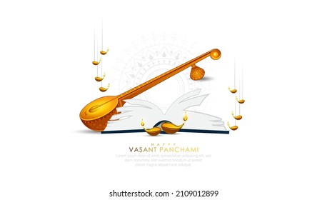 Happy Vasant Panchami Background.vector illustration