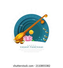 Happy Vasant Panchami Background.vector illustration