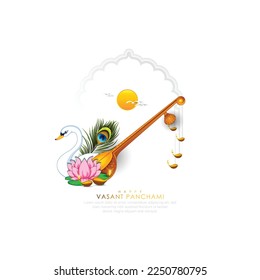 Happy Vasant Panchami Background.vector illustration