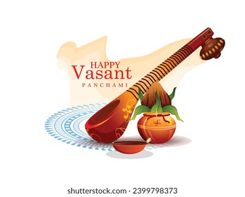 Happy Vasant Panchami Background.vector illustration