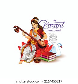 happy vasant panchami indian festival background 