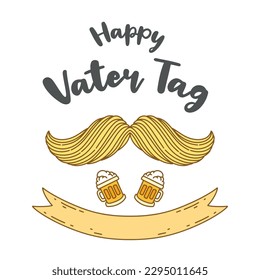 Happy Vater Tag Vector, perfect for office, company, school, social media, advertising, printing and more