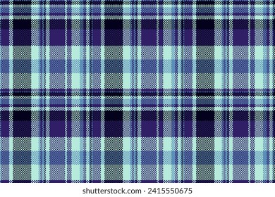 Happy vector background pattern, cosy fabric plaid textile. Father seamless check texture tartan in light and indigo color.