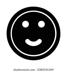 Happy Vector Glyph Icon For Personal And Commercial Use.
