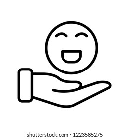 Happy vector icon