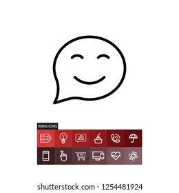 Happy vector icon