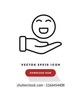 Happy vector icon