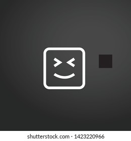 Happy vector icon. Happy concept stroke symbol design. Thin graphic elements vector illustration, outline pattern for your web site design, logo, UI. EPS 10.