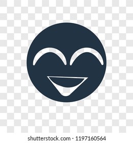 Happy vector icon isolated on transparent background, Happy transparency logo concept