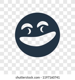 Happy vector icon isolated on transparent background, Happy transparency logo concept