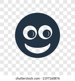 Happy vector icon isolated on transparent background, Happy transparency logo concept