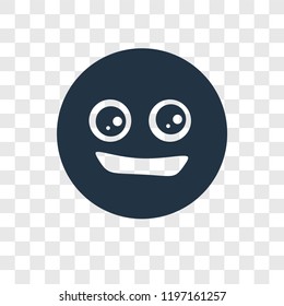 Happy vector icon isolated on transparent background, Happy transparency logo concept