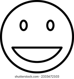Happy Vector Icon Line Style