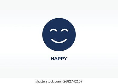 HAPPY vector, icon or logo sign isolated symbol illustration