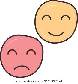 happy Vector illustration on a transparent background.Premium quality symmbols.Vector line flat icon for concept and graphic design.
