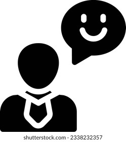 ilustración de vector feliz en un fondo transparente.Símbolos de calidad premium.Icono de vector glifos para el concepto y el diseño gráfico. 
