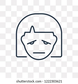 Happy vector outline icon isolated on transparent background, high quality linear Happy transparency concept can be used web and mobile