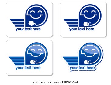happy vector sticker