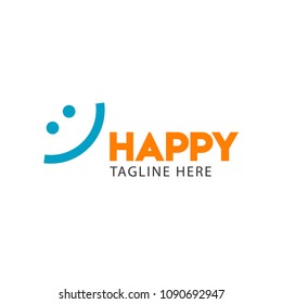 Happy Vector Template Design Illustration