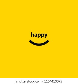 Happy Vector Template Design Illustration