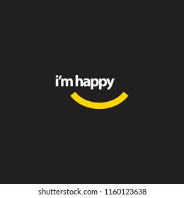 I'm Happy Vector Template Design Illustration