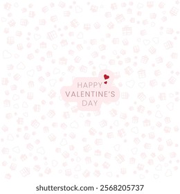 Happy Velentine's Day background  with seamless pattern gifts boxes icon suit for web poster, flyer, stylish brochure, greeting card, cover, wallpaper