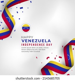 Alles Gute zum Unabhängigkeitstag Venezuela 5. Juli 2010 Vectordesign Illustration. Vorlage für Poster, Banner, Werbung, Grußkarte oder Print-Design-Element