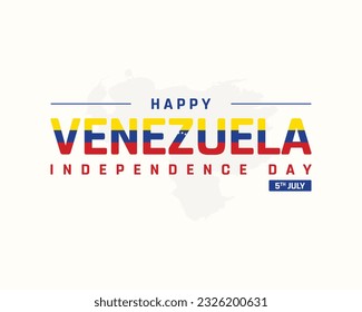 Happy Venezuela Independence Day, Venezuela Independence Day, Venezuela, Map of Venezuela, Map, 5th July, 5 July, National Day, Independence day, Typographic Design, Typography, Wallpaper, Background
