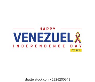 Happy Venezuela Independence Day, Venezuela Independence Day, Venezuela, Ribbon Flag of Venezuela, Ribbon, 5th July, 5 July, National Day, Independence day, Typographic Design, Typography, Wallpaper