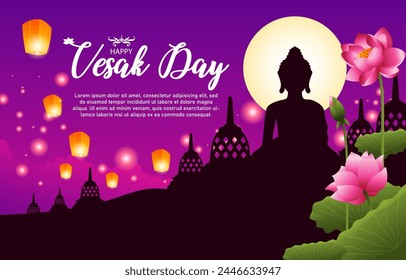 happy vesak day background. vector illustration