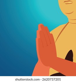 Happy Vesak Day, Buddha Purnima abstract vector illustration design. buddha minimal vector. Buddha Shakyamuni, Siddhartha Gautama. Buddha purnima, vesak day.