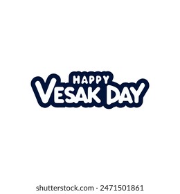 happy vesak day culture religion sticker tshirt vector illustration template design