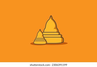 happy vesak day element illustration. vesak day banner template