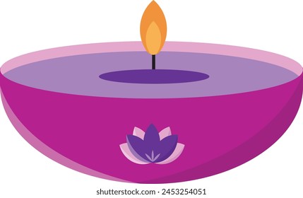 Happy Vesak Day Element on White Background. Vector Illustration.