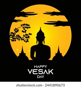 Happy Vesak Day. Vesak Festival. Vesak Background. Lord Buddha. Vesak Day Design. EPS10