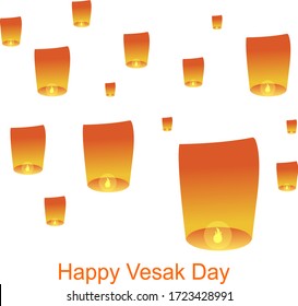 Happy vesak day is the great day of the buddhas with a lantern background