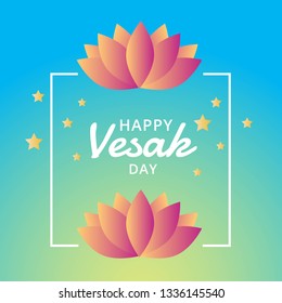 Happy Vesak Day Illustration