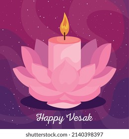 happy vesak day lettering postcard