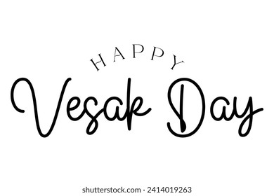 Fröhliche Vesak Day Lettering Vektorgrafik.