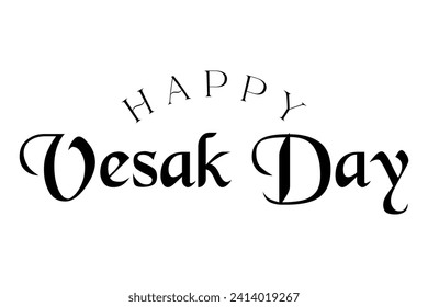 Fröhliche Vesak Day Lettering Vektorgrafik.