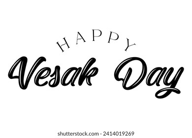 Fröhliche Vesak Day Lettering Vektorgrafik.